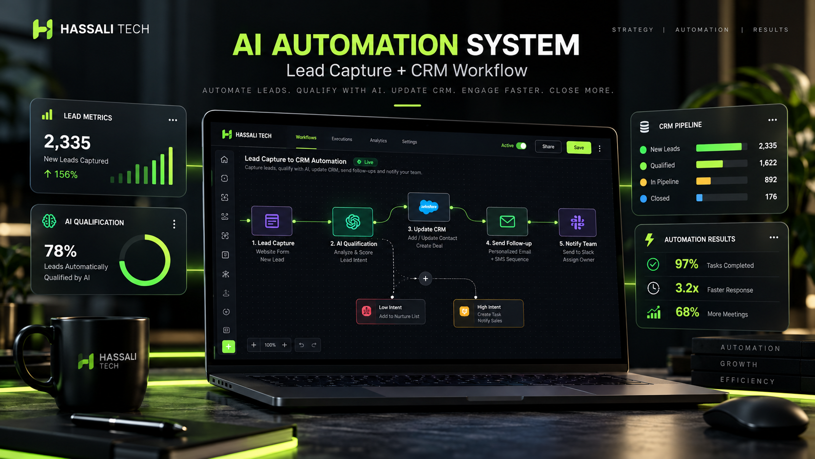Lead capture & CRM workflow