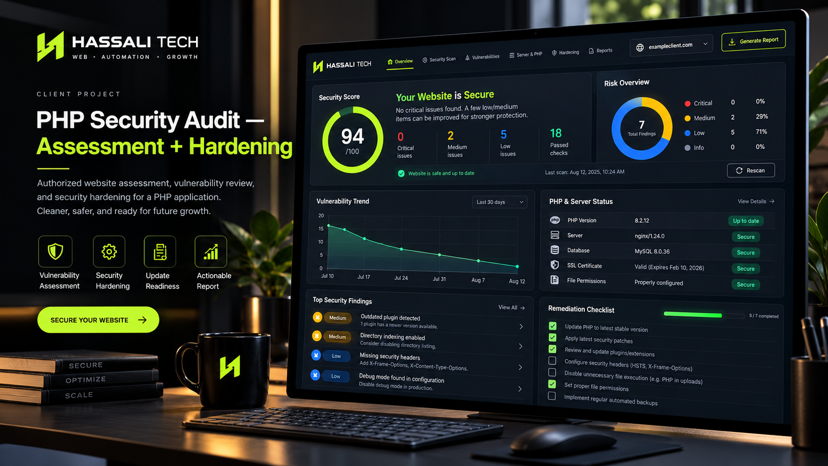 PHP security assessment and hardening design concept