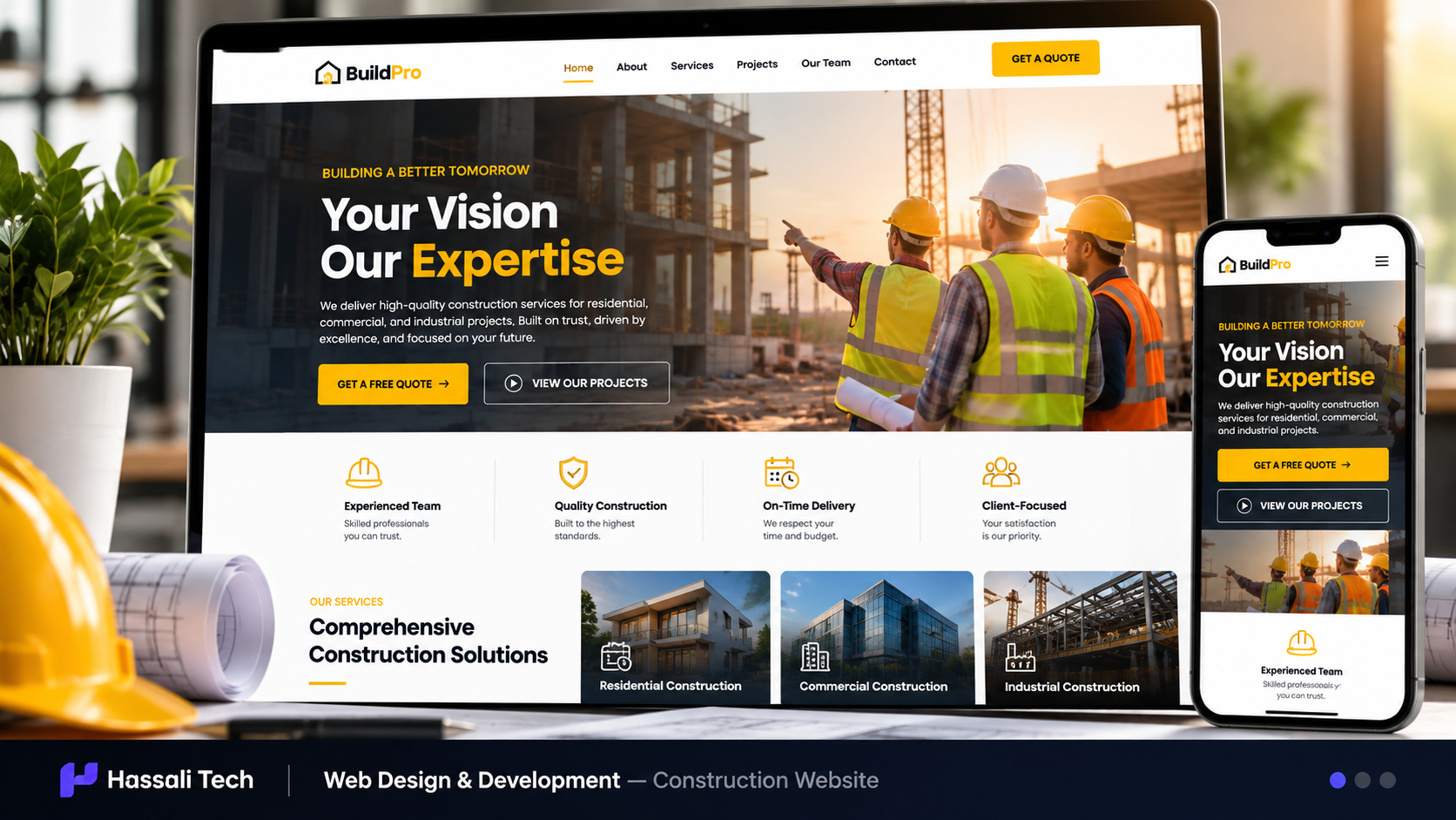 Construction website concept